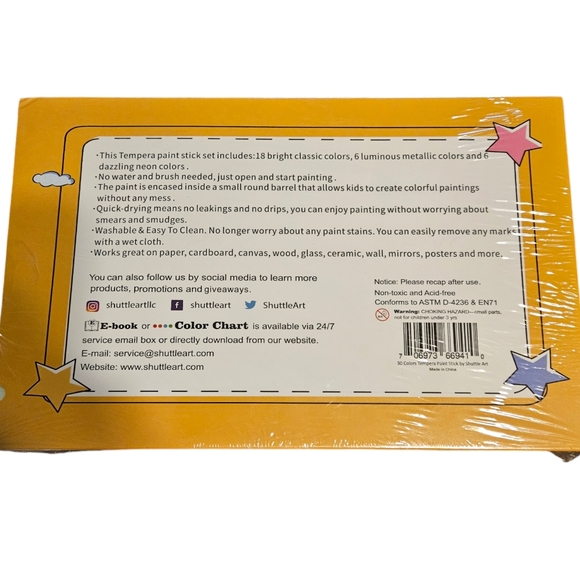 Tempera Paint Sticks 30 Colors - Picture 2 of 2